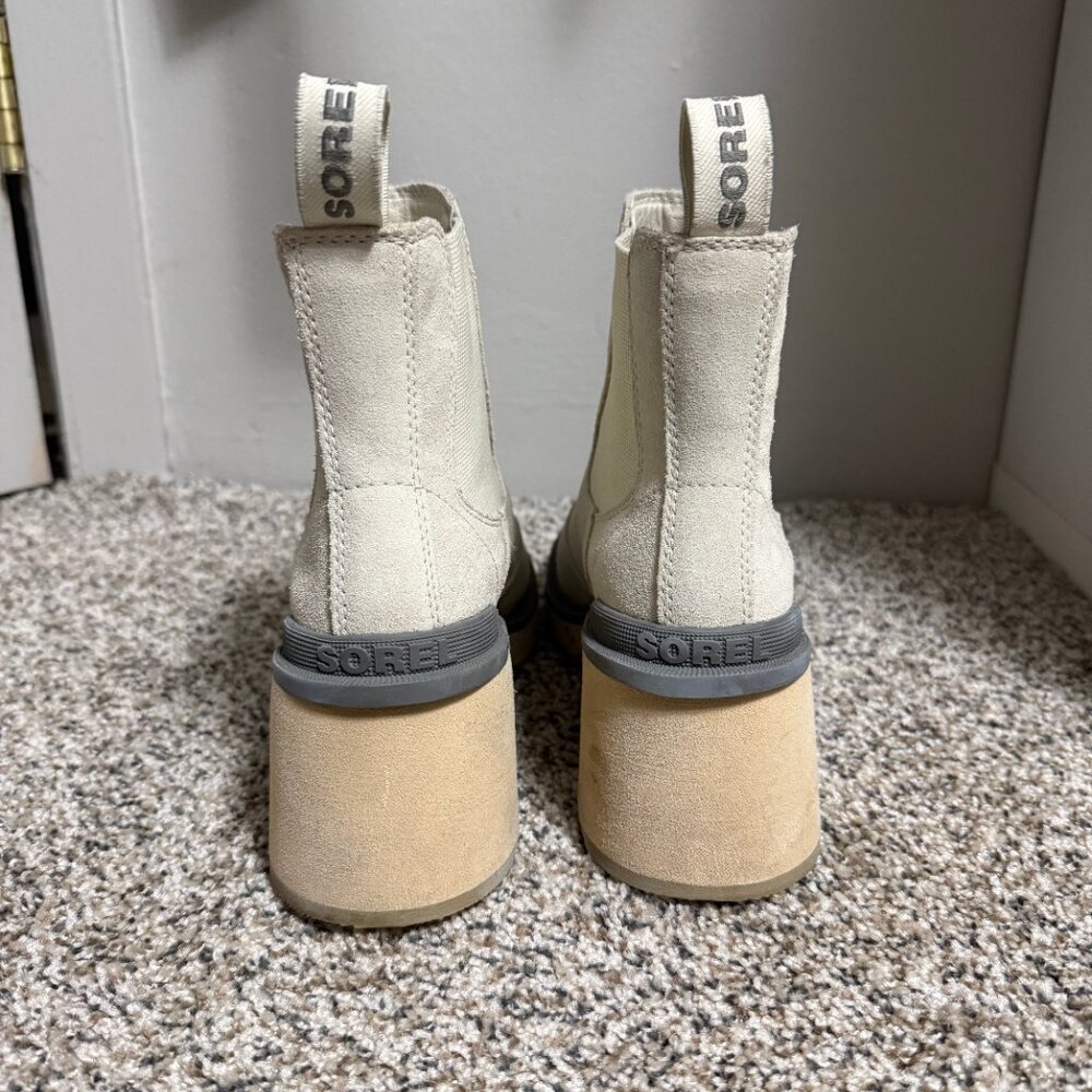 Sorel Hi-Line Heel Chelsea Boot Chalk, Ceramic Women 8.5 - Picture 5 of 12